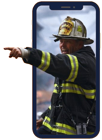 Fire chief using Command Bridge on phone